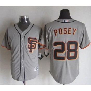 Giants #28 Buster Posey Grey Road 2 New Cool Base Stitched MLB Jersey Giants #28 Buster Posey Grey Road 2 New Cool Base Stitched MLB Jersey