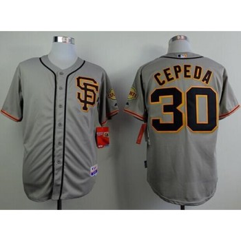 Giants #30 Orlando CePena Grey Cool Base Stitched MLB Jersey Giants #30 Orlando CePena Grey Cool Base Stitched MLB Jersey