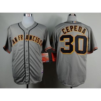 Giants #30 Orlando CePena Grey Road Cool Base Stitched MLB Jersey Giants #30 Orlando CePena Grey Road Cool Base Stitched MLB Jersey