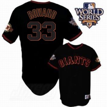 Giants #33 Aaron Rowand Cool Base 2010 World Series Patch Black Stitched MLB Jersey Giants #33 Aaron Rowand Cool Base 2010 World Series Patch Black Stitched MLB Jersey