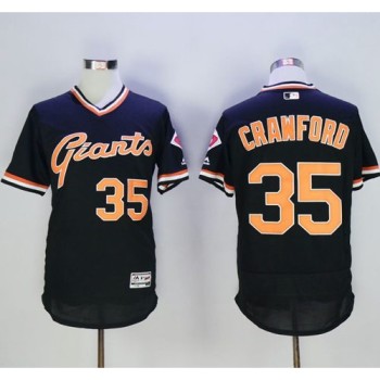 Giants #35 Brandon Crawford Black Flexbase Authentic Collection Cooperstown Stitched MLB Jersey Giants #35 Brandon Crawford Black Flexbase Authentic Collection Cooperstown Stitched MLB Jersey