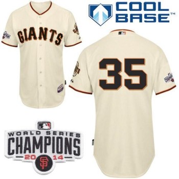 Giants #35 Brandon Crawford Cream Cool Base W/2014 World Series Champions Patch Stitched MLB Jersey Giants #35 Brandon Crawford Cream Cool Base W/2014 World Series Champions Patch Stitched MLB Jersey