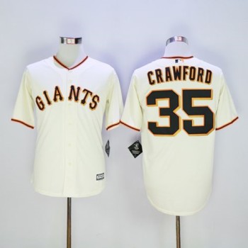 Giants #35 Brandon Crawford Cream New Cool Base Stitched MLB Jersey Giants #35 Brandon Crawford Cream New Cool Base Stitched MLB Jersey