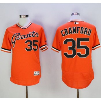 Giants #35 Brandon Crawford Orange Flexbase Authentic Collection Cooperstown Stitched MLB jerseys Giants #35 Brandon Crawford Orange Flexbase Authentic Collection Cooperstown Stitched MLB jerseys