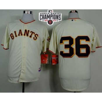 Giants #36 Gaylord Perry Cream Home Cool Base W/2014 World Series Champions Stitched MLB Jersey Giants #36 Gaylord Perry Cream Home Cool Base W/2014 World Series Champions Stitched MLB Jersey