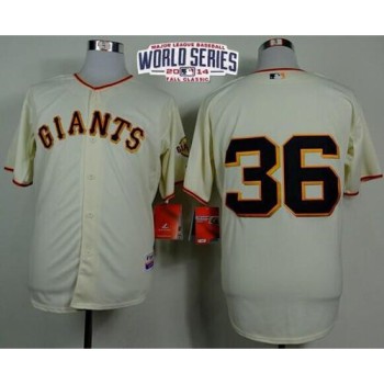 Giants #36 Gaylord Perry Cream Home Cool Base W/2014 World Series Patch Stitched MLB Jersey Giants #36 Gaylord Perry Cream Home Cool Base W/2014 World Series Patch Stitched MLB Jersey
