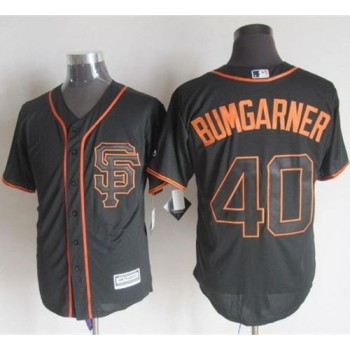 Giants #40 Madison Bumgarner Black Alternate New Cool Base Stitched MLB Jersey Giants #40 Madison Bumgarner Black Alternate New Cool Base Stitched MLB Jersey