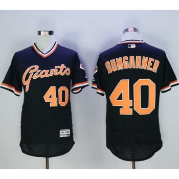 Giants #40 Madison Bumgarner Black Flexbase Authentic Collection Cooperstown Stitched MLB Jersey