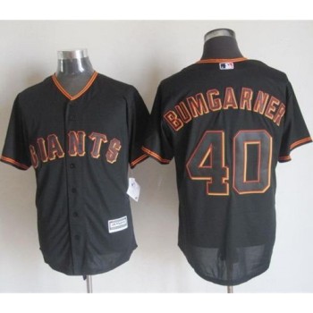 Giants #40 Madison Bumgarner Black New Cool Base Stitched MLB Jersey Giants #40 Madison Bumgarner Black New Cool Base Stitched MLB Jersey