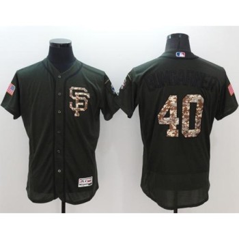 Giants #40 Madison Bumgarner Green Flexbase Authentic Collection Salute to Service Stitched MLB Jersey Giants #40 Madison Bumgarner Green Flexbase Authentic Collection Salute to Service Stitched MLB Jersey