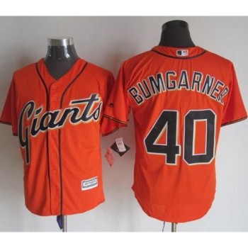Giants #40 Madison Bumgarner Orange Alternate New Cool Base Stitched MLB Jersey Giants #40 Madison Bumgarner Orange Alternate New Cool Base Stitched MLB Jersey