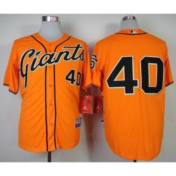 Giants #40 Madison Bumgarner Orange Cool Base Stitched MLB Jersey Giants #40 Madison Bumgarner Orange Cool Base Stitched MLB Jersey