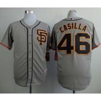 Giants #46 Santiago Casilla Grey Road 2 Cool Base Stitched MLB Jersey Giants #46 Santiago Casilla Grey Road 2 Cool Base Stitched MLB Jersey