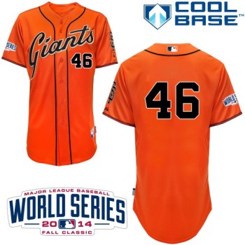 Giants #46 Santiago Casilla Orange Alternate Cool Base W/2014 World Series Patch Stitched MLB Jersey Giants #46 Santiago Casilla Orange Alternate Cool Base W/2014 World Series Patch Stitched MLB Jersey
