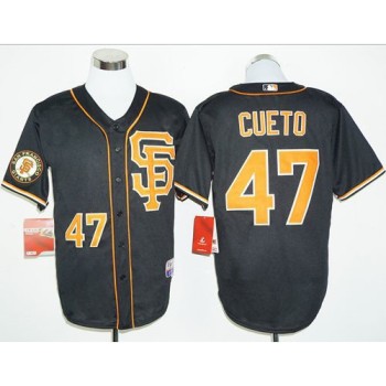 Giants #47 Johnny Cueto Black 2016 Cool Base Stitched MLB Jersey Giants #47 Johnny Cueto Black 2016 Cool Base Stitched MLB Jersey