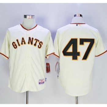 Giants #47 Johnny Cueto Cream Cool Base Stitched MLB Jersey Giants #47 Johnny Cueto Cream Cool Base Stitched MLB Jersey