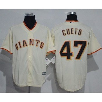 Giants #47 Johnny Cueto Cream New Cool Base Stitched MLB Jersey Giants #47 Johnny Cueto Cream New Cool Base Stitched MLB Jersey