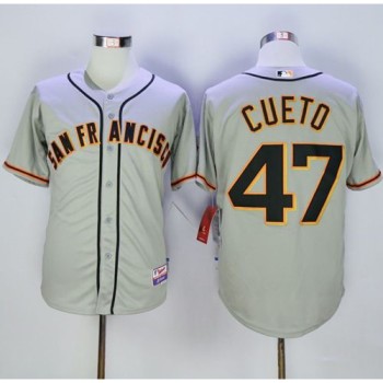 Giants #47 Johnny Cueto Grey Cool Base Road Stitched MLB Jersey Giants #47 Johnny Cueto Grey Cool Base Road Stitched MLB Jersey