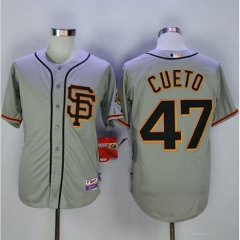 Giants #47 Johnny Cueto Grey Road 2 Cool Base Stitched MLB Jersey Giants #47 Johnny Cueto Grey Road 2 Cool Base Stitched MLB Jersey