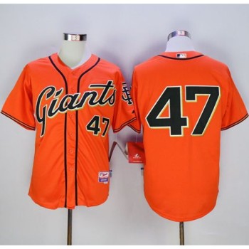 Giants #47 Johnny Cueto Orange Alternate Cool Base Stitched MLB Jersey Giants #47 Johnny Cueto Orange Alternate Cool Base Stitched MLB Jersey