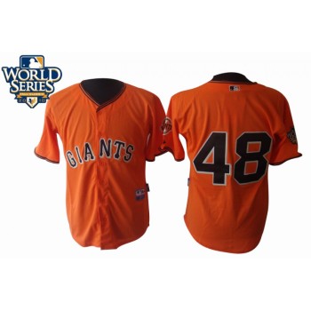 Giants #48 Pablo Sandoval Orange Cool Base w/2010 World Series Patch Stitched MLB Jersey Giants #48 Pablo Sandoval Orange Cool Base w/2010 World Series Patch Stitched MLB Jersey