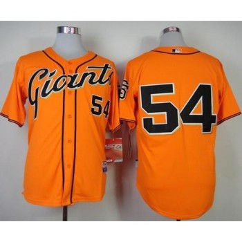 Giants #54 Sergio Romo Orange Cool Base Stitched MLB Jersey