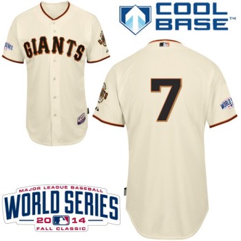 Giants #7 Gregor Blanco Cream Home Cool Base W/2014 World Series Patch Stitched MLB Jersey Giants #7 Gregor Blanco Cream Home Cool Base W/2014 World Series Patch Stitched MLB Jersey