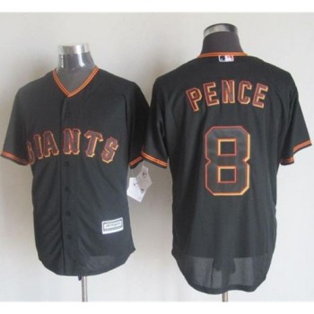 Giants #8 Hunter Pence Black New Cool Base Stitched MLB Jersey Giants #8 Hunter Pence Black New Cool Base Stitched MLB Jersey