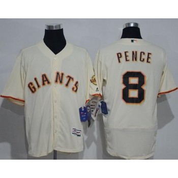 Giants #8 Hunter Pence Cream Flexbase Authentic Collection Stitched MLB jerseys Giants #8 Hunter Pence Cream Flexbase Authentic Collection Stitched MLB jerseys