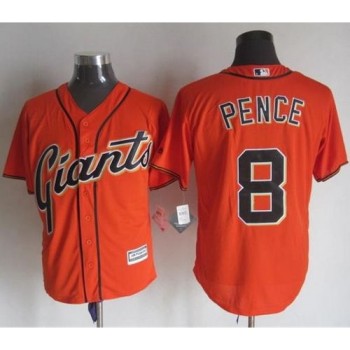 Giants #8 Hunter Pence Orange Alternate New Cool Base Stitched MLB Jersey Giants #8 Hunter Pence Orange Alternate New Cool Base Stitched MLB Jersey