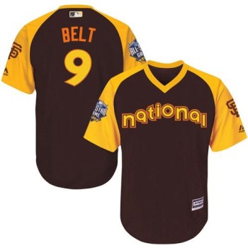 Giants #9 Brandon Belt Brown 2016 All-Star National League Stitched Youth MLB Jersey Giants #9 Brandon Belt Brown 2016 All-Star National League Stitched Youth MLB Jersey