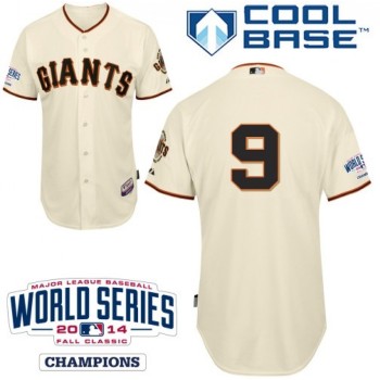 Giants #9 Brandon Belt Cream Cool Base W/2014 World Series Patch Stitched MLB Jersey Giants #9 Brandon Belt Cream Cool Base W/2014 World Series Patch Stitched MLB Jersey