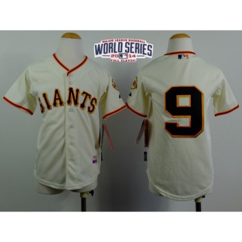 Giants #9 Brandon Belt Cream W/2014 World Series Patch Stitched Youth MLB Jersey Giants #9 Brandon Belt Cream W/2014 World Series Patch Stitched Youth MLB Jersey
