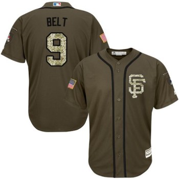 Giants #9 Brandon Belt Green Salute to Service Stitched Youth MLB Jersey Giants #9 Brandon Belt Green Salute to Service Stitched Youth MLB Jersey