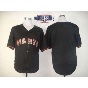 Giants Blank Black Fashion W/2014 World Series Patch Stitched MLB Jersey Giants Blank Black Fashion W/2014 World Series Patch Stitched MLB Jersey