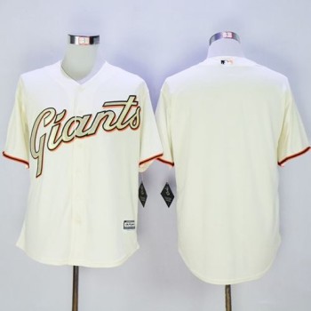 Giants Blank Cream(Gold No.) New Cool Base Stitched MLB Jersey Giants Blank Cream(Gold No.) New Cool Base Stitched MLB Jersey