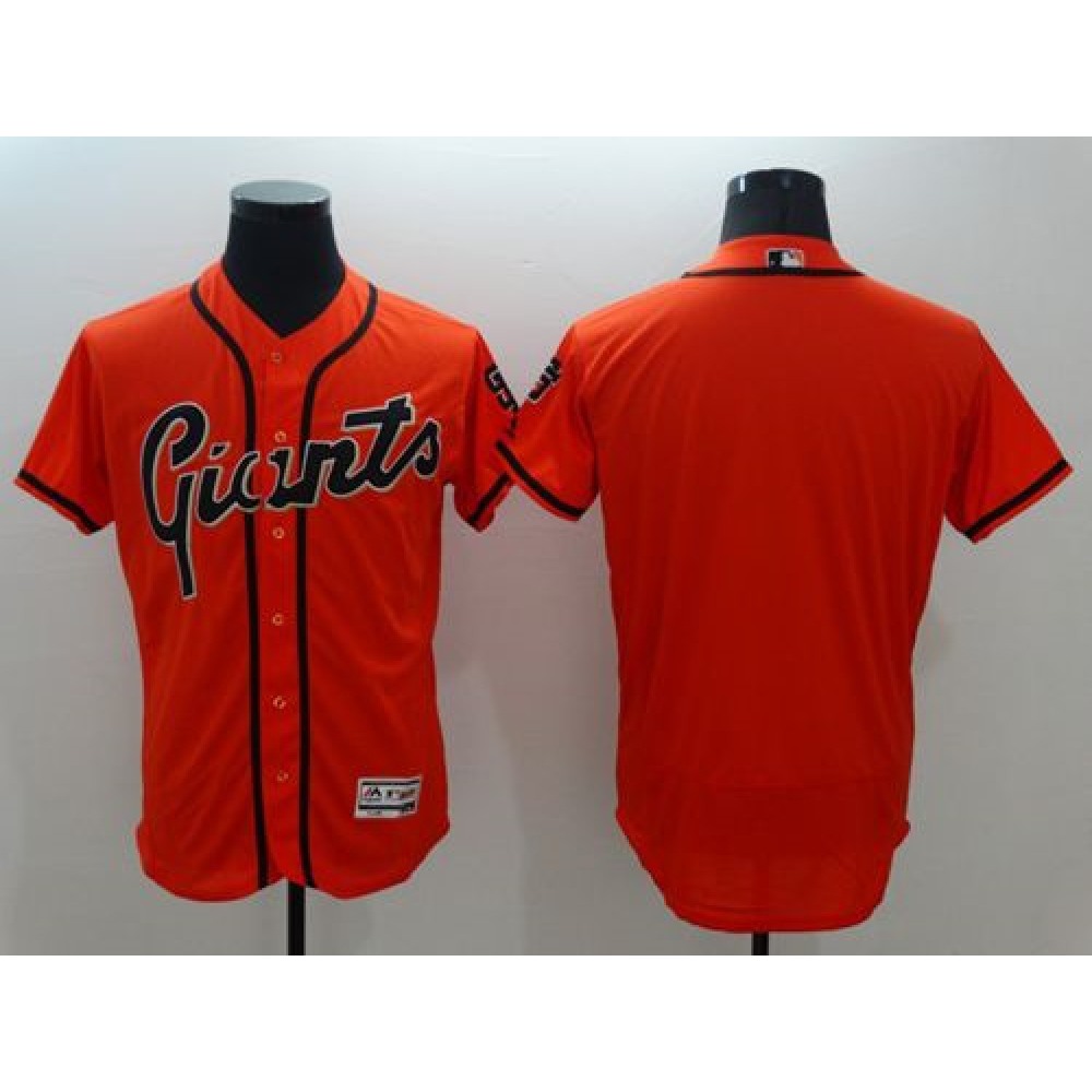 Giants Blank Orange Flexbase Authentic Collection Alternate Stitched MLB Jersey
