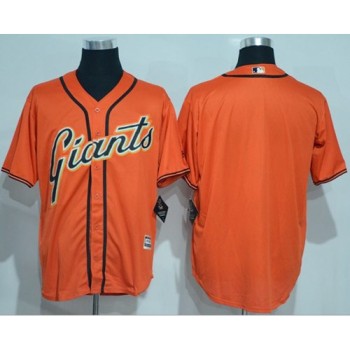 Giants Blank Orange New Cool Base Alternate Stitched MLB Jersey Giants Blank Orange New Cool Base Alternate Stitched MLB Jersey