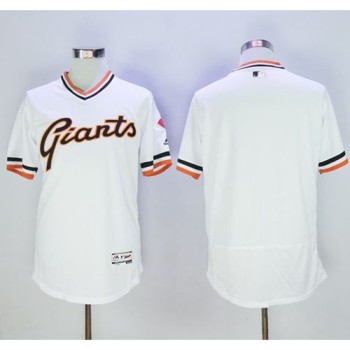 Giants Blank White Flexbase Authentic Collection Cooperstown Stitched MLB Jersey Giants Blank White Flexbase Authentic Collection Cooperstown Stitched MLB Jersey