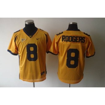 Golden Bears #8 Rodgers Gold Stitched NCAA Jersey Golden Bears #8 Rodgers Gold Stitched NCAA Jersey