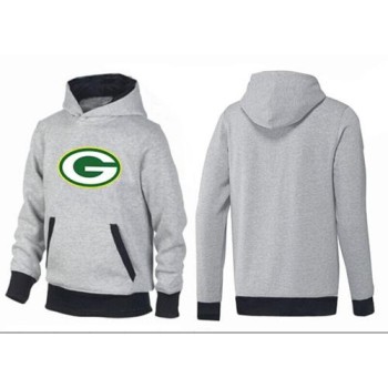 Green Bay Packers Logo Pullover Hoodie Grey & Black Green Bay Packers Logo Pullover Hoodie Grey & Black
