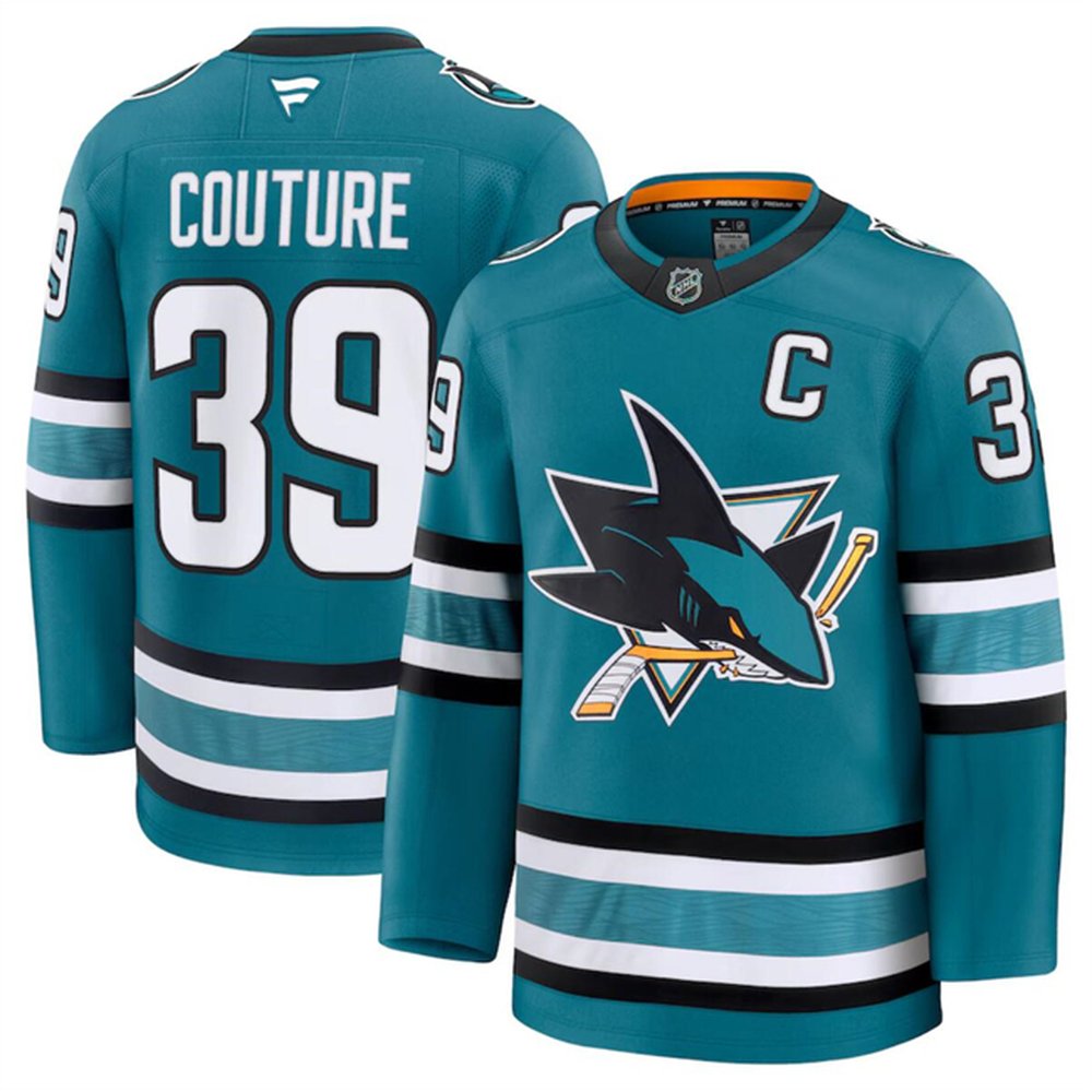 Youth San Jose Sharks #39 Logan Couture Teal 2024-25 Home Stitched Hockey Jersey