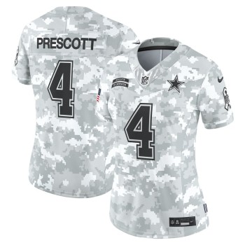 Women's Dallas Cowboys Dak Prescott Arctic Camo 2024 Salute to Service Limited Jersey Women's Dallas Cowboys Dak Prescott Arctic Camo 2024 Salute to Service Limited Jersey