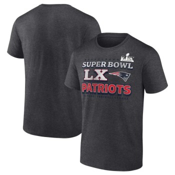 Men's New England Patriots Charcoal Super Bowl LX Battle Prep T-Shirt