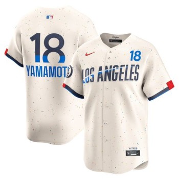 Men's Los Angeles Dodgers #18 Yoshinobu Yamamoto Cream 2024 City Connect Limited Player Jersey Men's Los Angeles Dodgers #18 Yoshinobu Yamamoto Cream 2024 City Connect Limited Player Jersey
