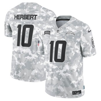 Men's Los Angeles Chargers Justin Herbert Arctic Camo 2024 Salute to Service Limited Jersey Men's Los Angeles Chargers Justin Herbert Arctic Camo 2024 Salute to Service Limited Jersey
