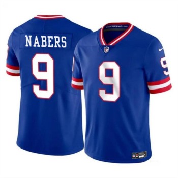 Men's New York Giants #9 Malik Nabers Royal 2024 Draft Vapor Untouchable Throwback Limited Stitched Jersey Men's New York Giants #9 Malik Nabers Royal 2024 Draft Vapor Untouchable Throwback Limited Stitched Jersey