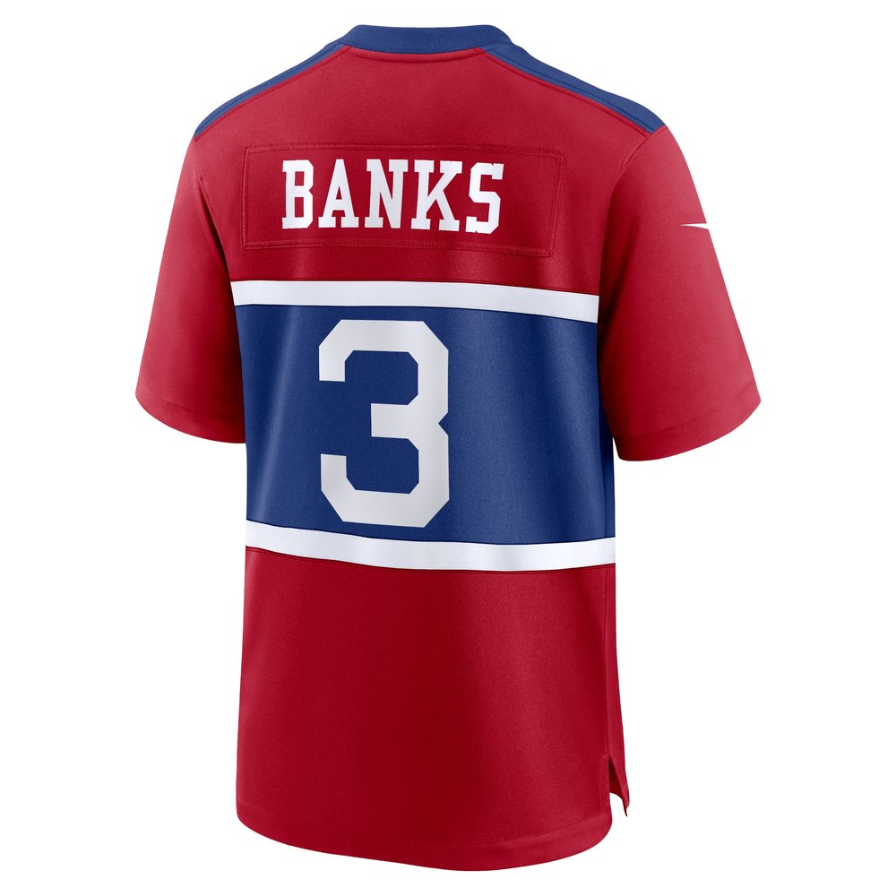 Men's New York Giants Deonte Banks Century Red Alternate Player Game Jersey Men's New York Giants Deonte Banks Century Red Alternate Player Game Jersey