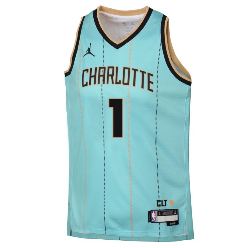 Youth Charlotte Hornets LaMelo Ball Jordan Brand Mint 2024/25 Swingman Player Jersey - City Edition Youth Charlotte Hornets LaMelo Ball Jordan Brand Mint 2024/25 Swingman Player Jersey - City Edition