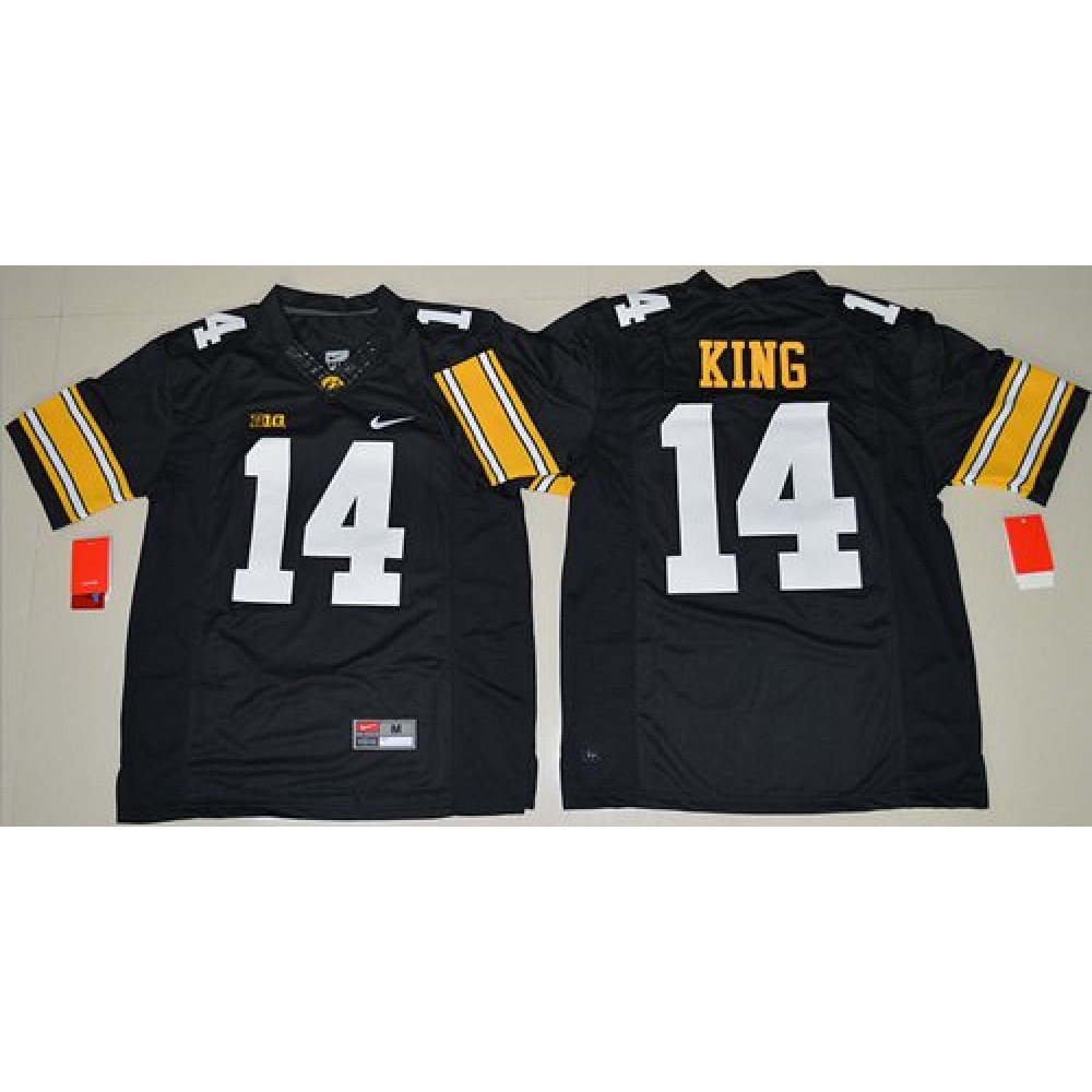 Hawkeyes #14 Desmond King Black Stitched NCAA Jersey